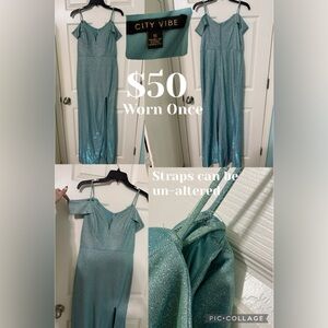 Glittery light Blue Dress